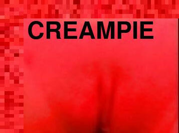 hundestilling, fisse-pussy, kone, amatør, hjemmelavet, creampie, par, sperm, knepning-fucking, nosser