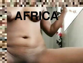 masturbación, amateur, negra, americano, africano