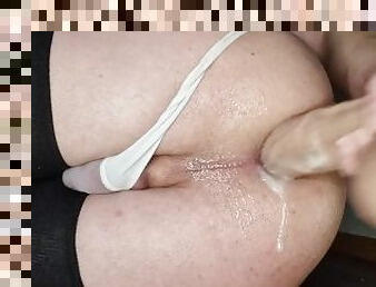 besar-huge, anal, creampie-ejakulasi-di-dalam-vagina-atau-anus-dan-keluarnya-tetesan-sperma, stocking-stockings, celana-dalam-wanita, alat-mainan-seks