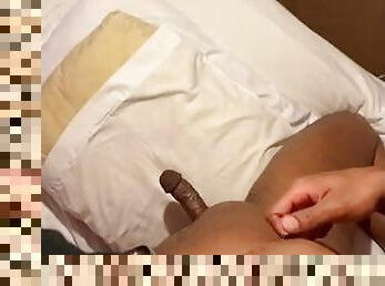 Hot Black Guy Humps Pillow Hard Making his Phat Ass jiggle (Aerial view)