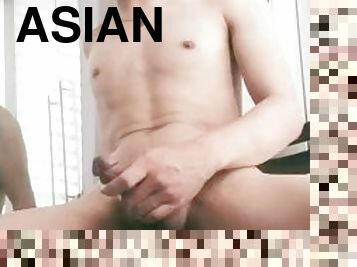 asiatisk, onani, amatør, anal, bøsse, spiller, fingering, afrivning, synsvinkel, solo