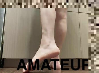 amateur, ados, latina, brésil, pieds, fétiche, solo, blanc, orteils