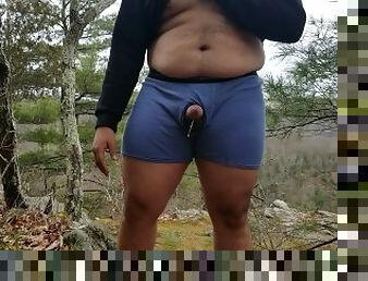 papá, peluda, masturbación, al-aire-libre, público, chorro-de-corrida, gay, regordeta-chubby, pajeándose, universidad