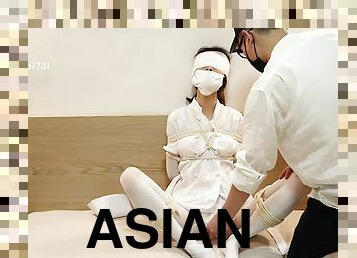 asiatisk, sjuksköterrska, strumpbyxor, japansk, bdsm, strumpor, fetisch, bondage, brunett