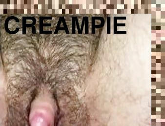 fitta-pussy, shemale, blandade-raser, creampie, ladyboy, sprut, vit, vått, retande