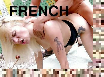 French Blonde Milf Babe Get Outdoor Amateur Fuck