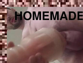 Homemade video of straight dude using fleshlight to cum solo