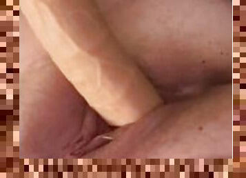 Solo dildo masturbation