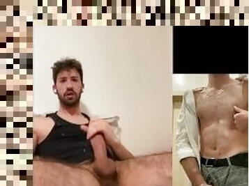 ITALIAN 20 years old 9 inches Dick CUMSHOTS COMPILATION FACE REVEALED