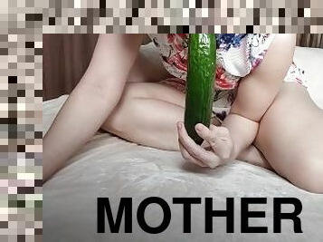 masturbation, maman, mère, juteuse, sucer, légume