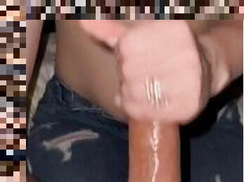 kæmpestor, kone, amatør, pikslikkeri, spiller, creampie, sperm, snæver, oral, cowboybukser