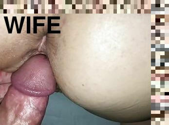 pappa, gigantisk, fitta-pussy, fru, cumshot, gigantisk-kuk, milf, mamma, sprut, knullande