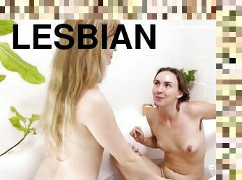 Lesbians Have Sexy Fun in the Bathtub