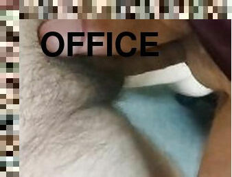 Jerking off with straight buddy in work office after hours