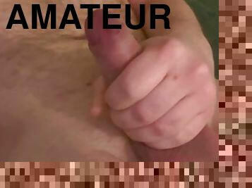 Man Wanking Big Dick in Bed