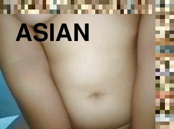 asiatisk, orgasm, amatör, brudar, gigantisk-kuk, tonåring, creampie, kuk