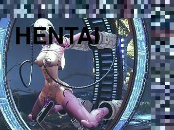 nippel, spielzeug, berühmtheit, doppelklicken, anime, hentai, automat, dildo, 3d, eindringen