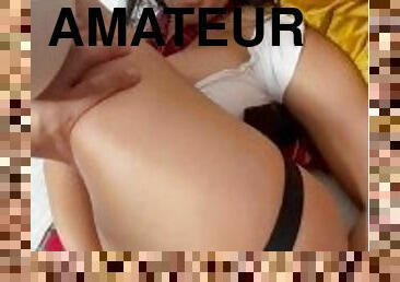 röv, storatuttar, amatör, anal, cumshot, creampie, pov, hårt