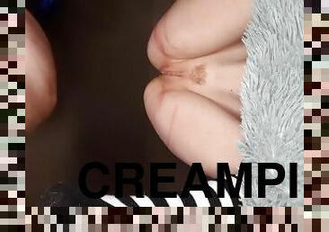 doggy-style, orgasm, amatör, cumshot, milf, hemmagjord, creampie, par, fingerknull, sprut