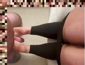 Foot Fuck from behind with big load on soles!