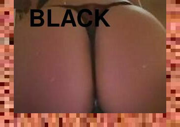 Big ass goth girl rides 12” black dildo