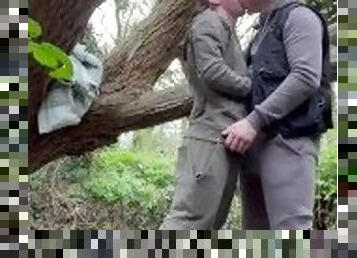 Hot couple fuck in the woods