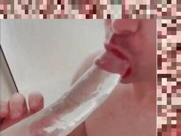 Dildo blowjob (practice)