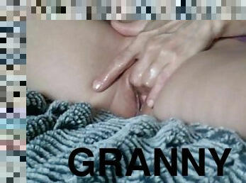 klit, bedstemor, onani, orgasme, fisse-pussy, amatør, moden, bedste, milf, mor