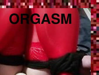 storatuttar, orgasm, strumpbyxor, amatör, leksak, bdsm, fötter, strumpor, fetisch, bondage