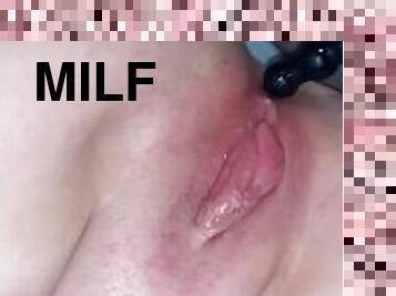Hot milf squirts from anal