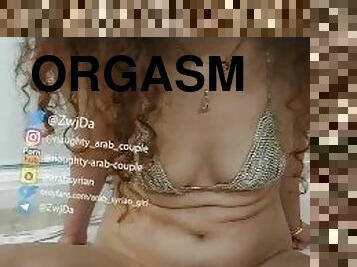 orgasm, arabisk, par, pov, trosor, underkläder, busig, bh