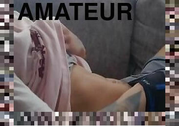 masturbation, amateur, ados, solo, fumer, tatouage