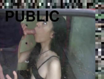 Dolls Cult - Public Blowjob In The Phone Booth 6 Min
