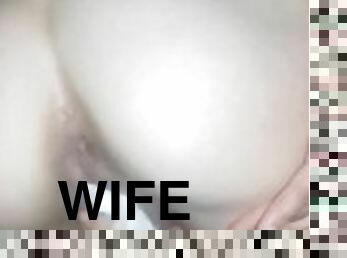 Sexwife dirty show with husband comments and panties inside pussy