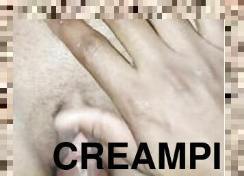 röv, gammal, fitta-pussy, amatör, mörkhyad, creampie, par, rumpa, ung18, sprut