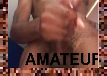 masturbation, amatör, cumshot, gigantisk-kuk, ensam, kuk