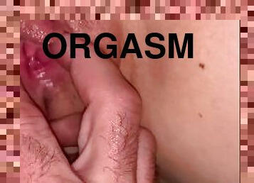 orgasme, fisse-pussy, amatør, teenager, creampie, fingering, synsvinkel, universitet, drillende