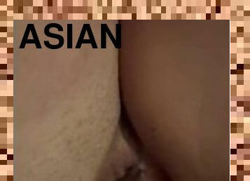 asiatisk, røv, store-patter, amatør, anal, skønheder, par, synsvinkel, første-gang, lille
