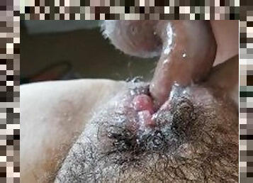 hårete, pussy, cumshot, milf, mamma, creampie, bbw, pov, mor, pikk