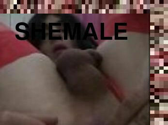 masturbation, strumpbyxor, shemale, anal, söt, dildo