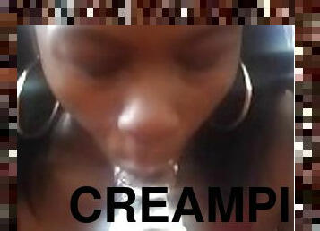 She sucked the dick with whip cream