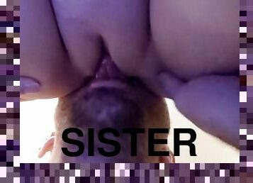 My chubby stepsister was dared to suck my dick, then I licked her pussy and we fucked!