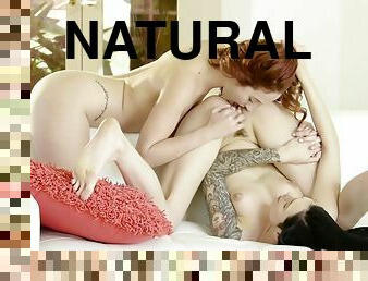 Redhead Minx With Natural Tits Enjoys Licking Gfs Feet With Luna Lain And Marley Brinx