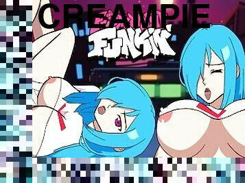 fisse-pussy, creampie, anime, hentai, snæver, kæreste-mandlig