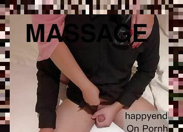 asiatisk, hembiträde, massage, hotell