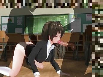 doggy, dilettant, blasen, creampie, 3etwas, doppelklicken, anime, hentai, 3d, eindringen