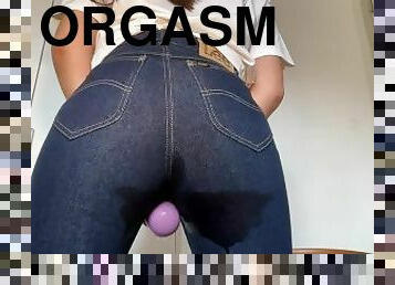 masturbation, orgasm, pissande, fitta-pussy, kvinnligt-sprut, amatör, tonåring, latinska, tight, dildo