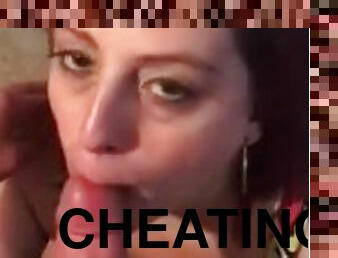 Cheating married milf sucking my dick