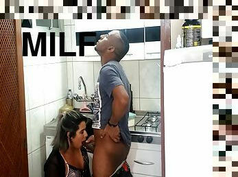 Nego Top Delicia Me Pegou Gostoso Na Cozinha 6 Min