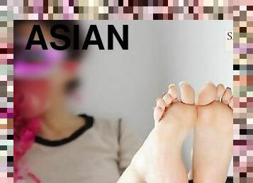 एशियाई, मुख-मैथुन, जापानी, पैर, कम, उत्तम, बुत, चीनी, कोरियाई, फुट-जॉब